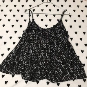 Apt 9 black and white polka dot tank